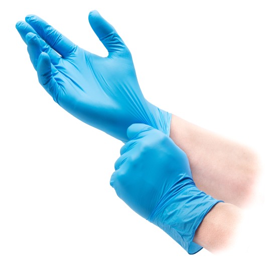 Modré nitrilové rukavice VELO Nitrile Blue